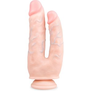  Телесный анально-вагинальный фаллоимитатор Easytoys Double Dildo 25 см 