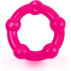  Розовое малоэластичное эрекционное кольцо 