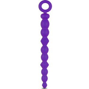  Фиолетовая анальная цепочка-елочка Silicone Beads 24,6 см 