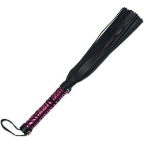  Многохвостая плетка с яркой фиолетовой ручкой 40 см 
