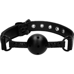  Черный кляп-шарик Breathable Luxury Ball Gag 