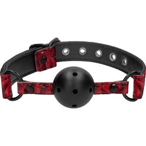  Черно-красный кляп-шарик Breathable Luxury Ball Gag 