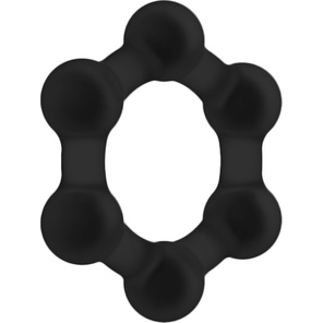  Черное эрекционное кольцо No.82 Weighted Cock Ring 
