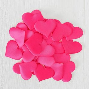  Набор розовых декоративных сердец 25 шт 