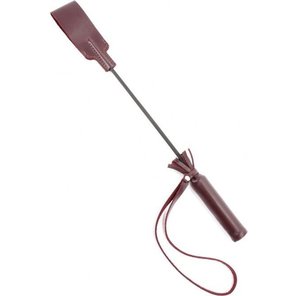  Бордовый кожаный стек с петлёй на ручке 37 см 