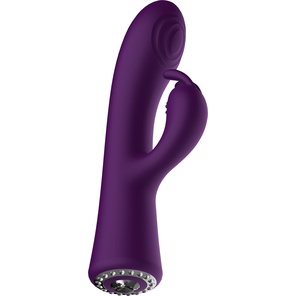  Фиолетовый вибромассажер-кролик Lux 20 см 