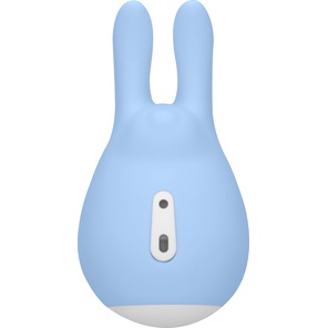  Голубой клиторальный стимулятор Love Bunny 9,4 см 