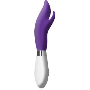  Фиолетовый вибратор-кролик Athos 22 см 