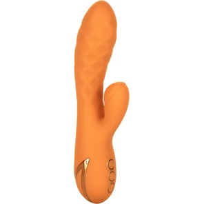  Оранжевый вибромассажер-кролик Newport Beach Babe с пульсирующим воздействием 21,5 см 