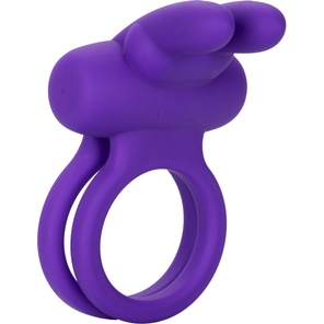  Фиолетовое двойное эрекционное кольцо Silicone Rechargeable Dual Rockin Rabbit 