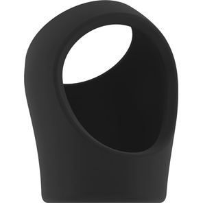  Черное эрекционное кольцо для пениса и мошонки No45 Cockring with Ball Strap 