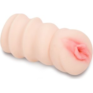  Телесный реалистичный рельефный мастурбатор-вагина 