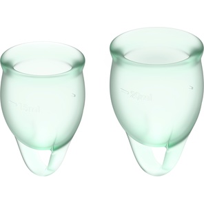  Набор зеленых менструальных чаш Feel confident Menstrual Cup 