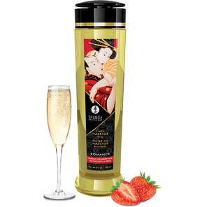  Массажное масло с ароматом клубники и шампанского Romance 240 мл. 