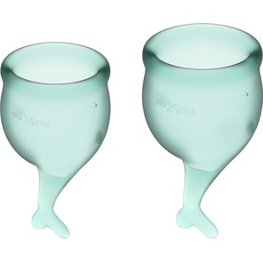  Набор темно-зеленых менструальных чаш Feel secure Menstrual Cup 