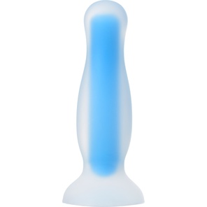  Голубая, светящаяся в темноте анальная втулка Namor Glow 12,5 см 