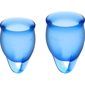  Набор синих менструальных чаш Feel confident Menstrual Cup 