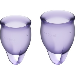  Набор фиолетовых менструальных чаш Feel confident Menstrual Cup 
