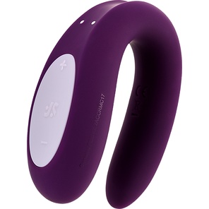  Фиолетовый вибратор для пар Double Joy с управлением через приложение 