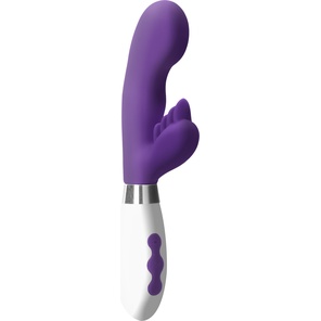  Фиолетовый вибратор-кролик Ares 21,5 см 