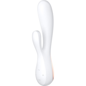  Белый вибратор-кролик Satisfyer Mono Flex с управлением через приложение 20,4 см 