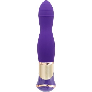  Фиолетовый вибратор с ротацией ECSTASY Deluxe Rippled Vibe 20 см 