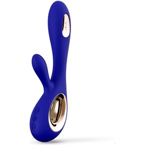 Синий вибратор-кролик Lelo Soraya Wave 21,8 см 