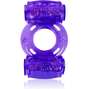  Фиолетовое эрекционное кольцо в двумя вибропулями 