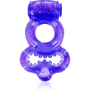  Фиолетовое эрекционное виброкольцо с шипами 