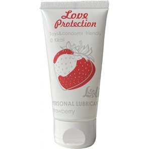 Лубрикант на водной основе с ароматом клубники Love Protection Strawberry 50 мл 