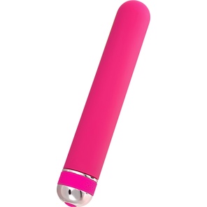  Розовый нереалистичный вибратор Mastick 18 см 