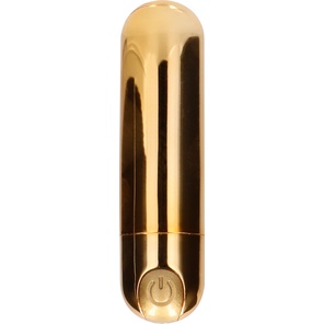  Золотистая перезаряжаемая вибропуля 7 Speed Rechargeable Bullet 7,7 см 