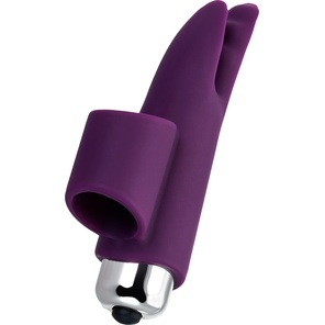  Фиолетовая вибронасадка на палец JOS Tessy 9,5 см 