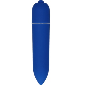  Синяя удлинённая вибропуля Power Bullet Black 8,3 см 