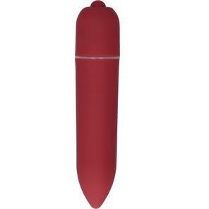  Красная удлинённая вибропуля Power Bullet Black 8,3 см 