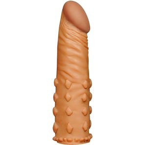  Коричневая насадка-удлинитель Add 2 Pleasure X Tender Penis Sleeve 18 см 