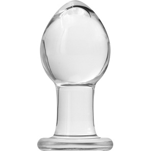  Прозрачная анальная пробка Crystal Medium 7,6 см 