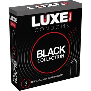  Черные презервативы LUXE Royal Black Collection 3 шт 