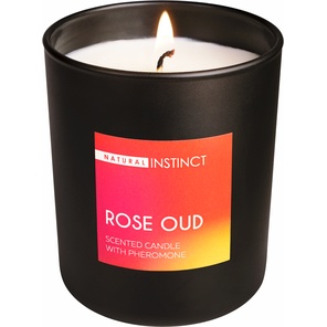  Ароматическая свеча с феромонами Natural Instinct Роза и уд 180 гр 