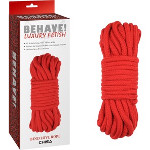  Красная веревка для шибари Bing Love Rope 10 м 