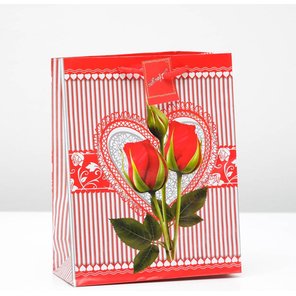  Подарочный пакет От всего сердца 23 х 18 см 