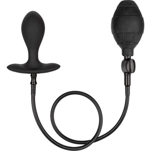  Черная расширяющаяся анальная пробка Weighted Silicone Inflatable Plug M 