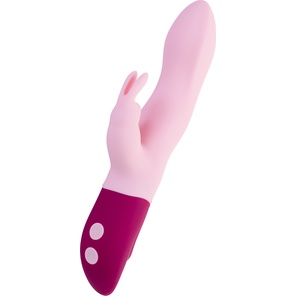  Розовый вибратор-кролик Hello Rabbit 24,5 см 