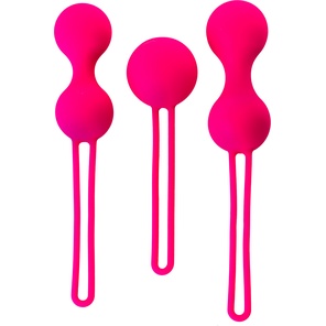  Набор из 3 розовых вагинальных шариков со шнурком 