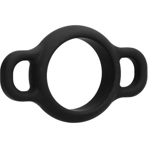  Черное эрекционное кольцо №66 Cock Ring With Handles 