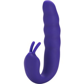  Фиолетовый вибратор Ribbed Dual Stimulator 17 см 