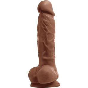  Коричневый фаллоимитатор на присоске 5 Dildo 18 см 
