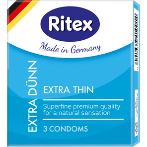  Ультратонкие презервативы RITEX EXTRA DUNN 3 шт 