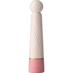  Нежно-розовый вибратор с шаровидной мягкой головкой IROHA Rin Sango 16 см 