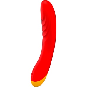  Красный изогнутый вибромассажер Romp Hype G-Spot 21 см 